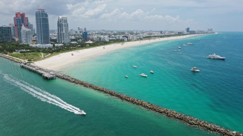 Aerial view of Miami Beach