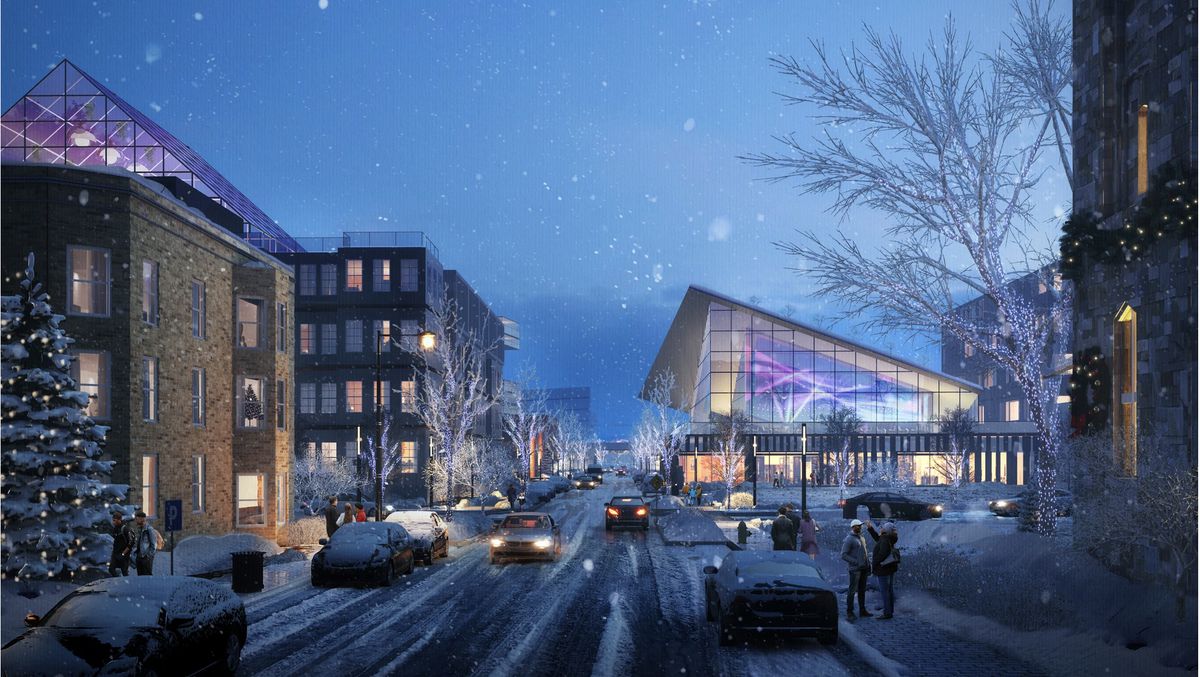 Woodlawn's central master plan calls for a technology center, hotel, commercial spaces, agents, greenhouse, theater, and several private residential buildings.
